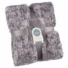 B&M Simply Two Tone Teddy Throw - Grey