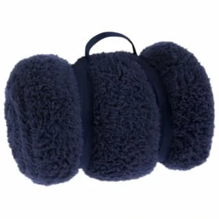 B&M Simply Teddy Navy Rolled Throw 1 B&M Simply Teddy Navy Rolled Throw
