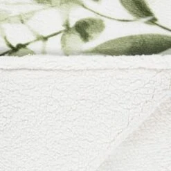 Winston Green Leaf Sherpa Throw -Cheap Home Style Store 394948 winston leaf sherpa throw green 3