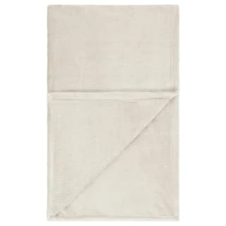 Large Cream Fleece Throw 2 Large Cream Fleece Throw - Image 2