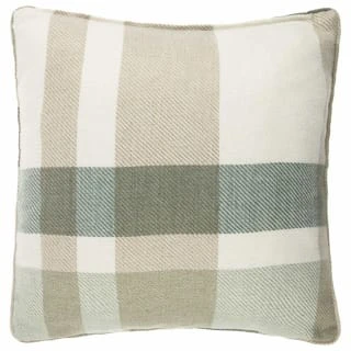 Country Check Cushion With Pipe - Sage Green 1 Country Check Cushion With Pipe - Sage Green