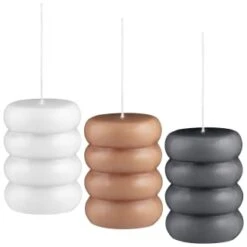 B&M Ribbed Pillar Candle - Brown -Cheap Home Style Store 395415 shaped pillar candle