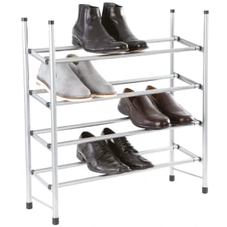 Spaceways 4 Tier Extendable Shoe Rack 1 Spaceways 4 Tier Extendable Shoe Rack