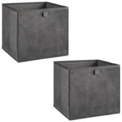Lokken Velvet Storage Cubes 2pk - Grey 6 Lokken Velvet Storage Cubes 2pk - Grey -Cheap Home Style Store 395825 2pk velvet lokken storage cubes grey 3