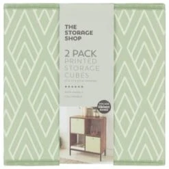 Lokken Printed Storage Cubes 2pk - Sage Diamond 7 Lokken Printed Storage Cubes 2pk - Sage Diamond -Cheap Home Style Store 395843 2pk printed lokken storage cubes sage diamond 2