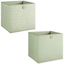Lokken Printed Storage Cubes 2pk - Sage Diamond 8 Lokken Printed Storage Cubes 2pk - Sage Diamond -Cheap Home Style Store 395843 2pk printed lokken storage cubes sage diamond 3