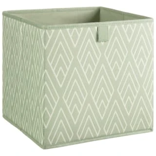Lokken Printed Storage Cubes 2pk - Sage Diamond 1 Lokken Printed Storage Cubes 2pk - Sage Diamond