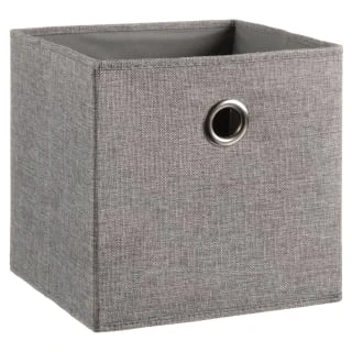Lokken Linen Storage Cubes 2pk - Grey 1 Lokken Linen Storage Cubes 2pk - Grey
