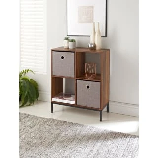 Lokken Linen Storage Cubes 2pk - Grey 4 Lokken Linen Storage Cubes 2pk - Grey - Image 4