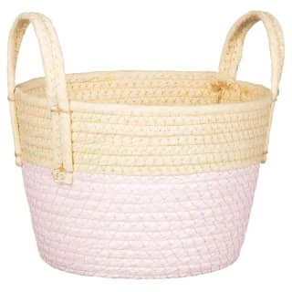 B&M Wicker Basket - Pink 1 B&M Wicker Basket - Pink