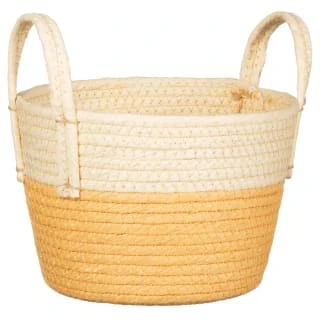 B&M Wicker Basket - Ochre 1 B&M Wicker Basket - Ochre