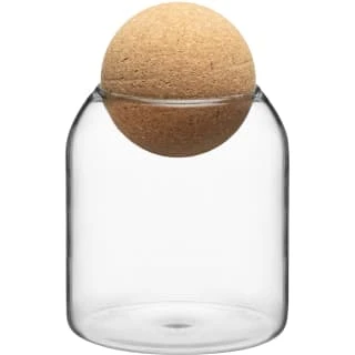 B&M Small Glass Jar With Cork Lid 1 B&M Small Glass Jar With Cork Lid