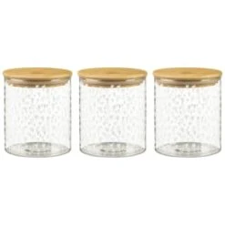 B&M Printed Glass Bamboo Storage Jars 3pc 7 B&M Printed Glass Bamboo Storage Jars 3pc -Cheap Home Style Store 396485 3pk printed glass bamboo storage jars 2