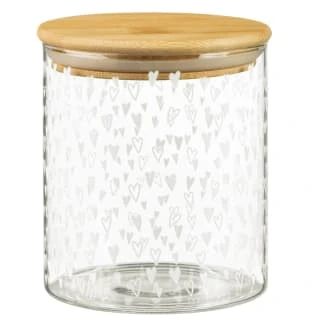 B&M Printed Glass Bamboo Storage Jars 3pc 2 B&M Printed Glass Bamboo Storage Jars 3pc - Image 2