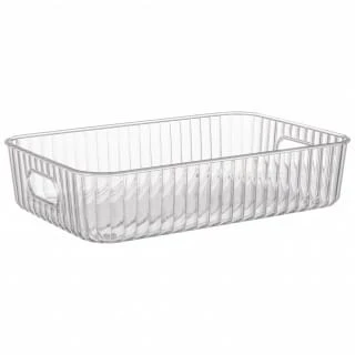 Ribbed Clear Storage Tray 1 Ribbed Clear Storage Tray