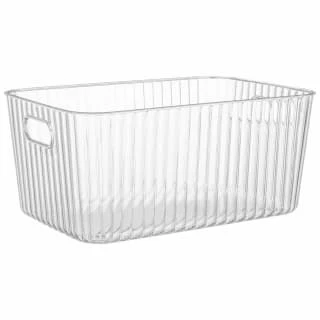 Ribbed Clear Storage Tub - Large 1 Ribbed Clear Storage Tub - Large