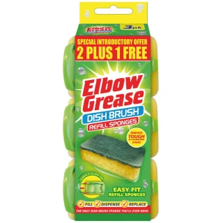 Elbow Grease - Dish Brush Refill Sponges 3pk 1 Elbow Grease - Dish Brush Refill Sponges 3pk