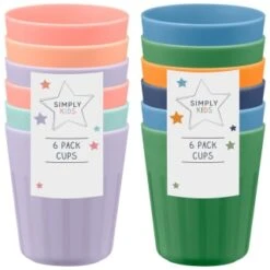 Simply Kids Colour Cups 6pk - Multicolour -Cheap Home Style Store 398567 398570 6pk simply kids colour cups group
